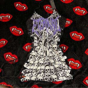 Dolls Kill x Widow - ROCKING MIDNIGHT MINI DRESS